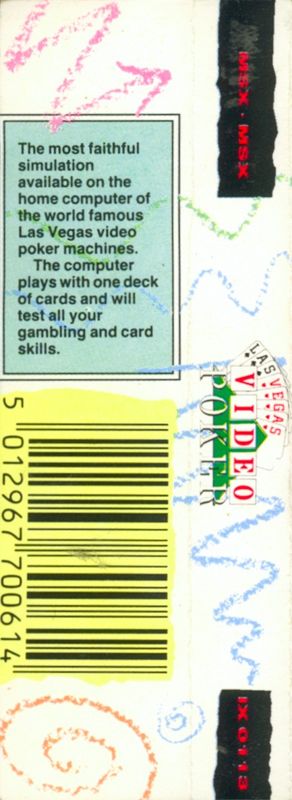Las Vegas Video Poker box art for MSX